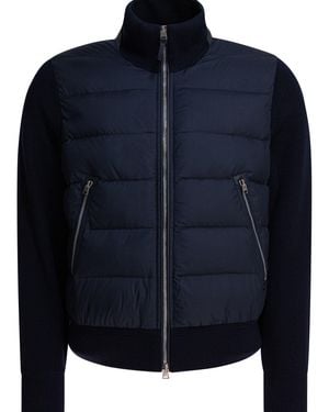 Tom Ford Nylon And Wool Short Down Jacket - Blue