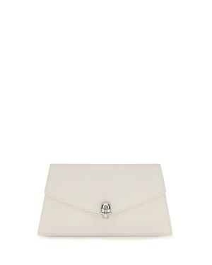 McQueen Mini Skull Clutch - White