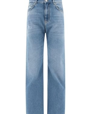 Pinko Wanda Wide Leg Denim Soft - Blue
