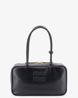Miu Miu Beau Leather Handbag - Black