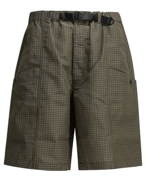 Comme des Garçons Plaid Cargo Shorts - Green