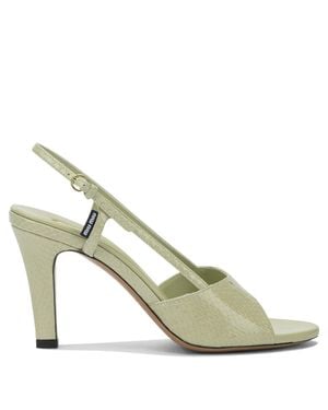 Miu Miu "Ayers" Slingback Sandals - Metallic