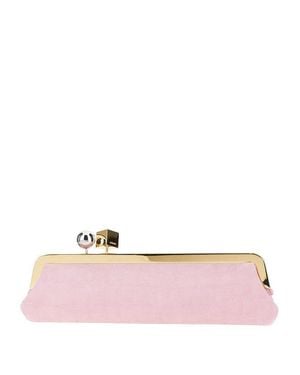 Jacquemus Suede Leather 'Salon' Pouch With Croco-Effect - Pink