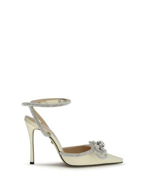 Mach & Mach Mach & Mach Satin Court Shoes - White