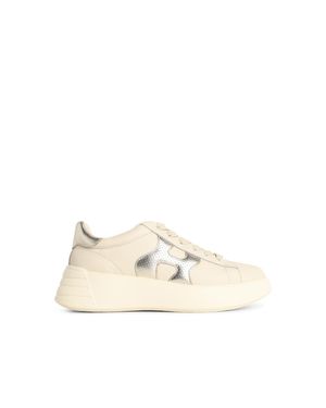 Hogan Rebel' Ivory Leather Trainers - Natural