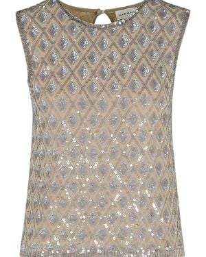 P.A.R.O.S.H. P.A.R.O..H. Polyamide Blend Blouse - Grey