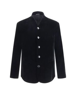 Giorgio Armani Blazer One Shot Stretch Velvet - Blue