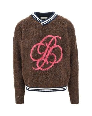 Prohibited Fuzzy Knit Sweater - Red