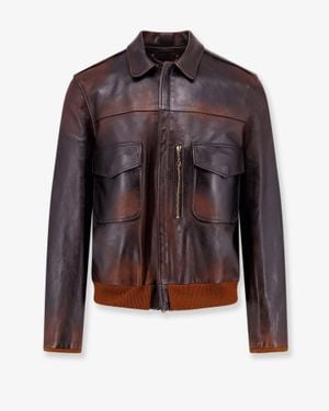 Golden Goose Deluxe Leather Jacket - Brown