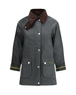 Barbour Modern Beadnell Wax Jacket Sage - Gray