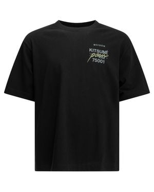 Maison Kitsuné Mmii Profile Fox Crew-Neck T-Shirt - Black