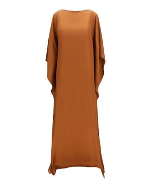 Sa Su Phi Marta Satin Maxi Dress Tan - Brown