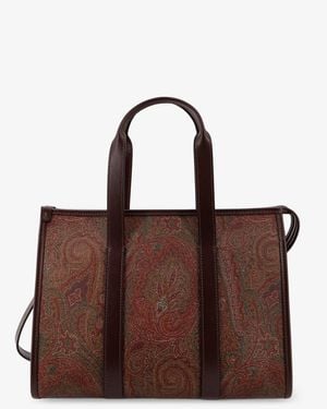 Etro Arnica M Paisley Fabric Handbag - Brown