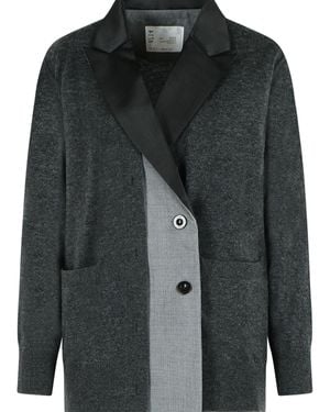 Sacai Wool Cardigan - Black