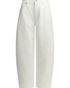 Alaïa "Rodeo" Wide-Leg Jeans - White