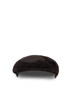 Dolce & Gabbana Dolce & Gabbana Velvet Flat Cap - Black