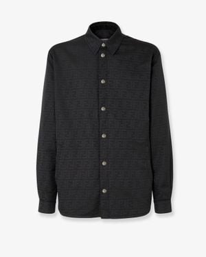 Fendi Ff Zucca Jacquard Nylon Blouson - Black