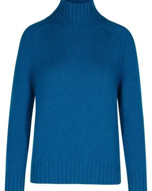PURO TATTO Cashmere Turtleneck Jumper - Blue