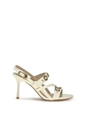 Pinko Leather Sandals Vanda - White