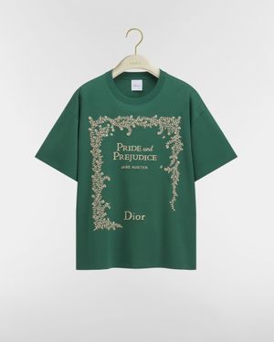 Dior Book Cover Oversize Fit T-Shirt - Green
