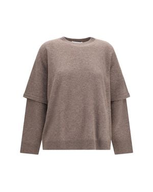 DARKPARK Troy Double-Sleeve Cashmere Jumper - Brown