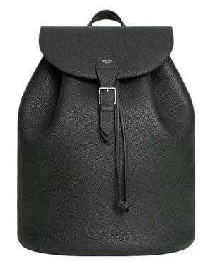 Celine "Folco" Leather Backpack - Black