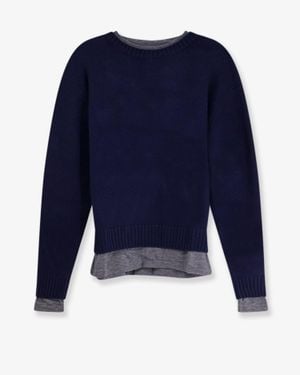 Tonywack Layered Wool And Cashmere Jumper - Blue