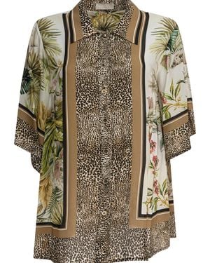 Elie Saab Savannah Print Shirt - Gray