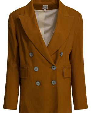 Ines De La Fressange Paris Linen Jacket - Brown