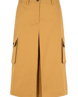 Maison Kitsuné 'Utility' Cotton Skirt - Yellow