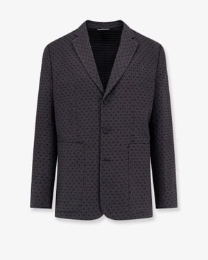 Dior Dior Polka-Dots Virgin Wool And Alpaca Jacquard Blazer - Blue