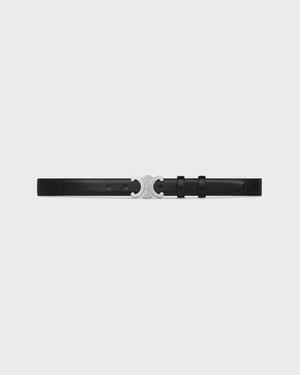 Celine Triomphe Leather Belt - Black
