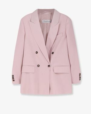 Max Mara Wool, Mohair And Silk Blend Ombrosa Blazer - Pink