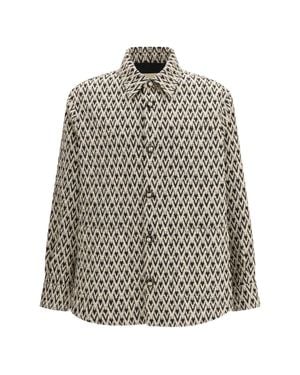 Valentino Mixed Cotton Jacquard Toute La V Jacket - White