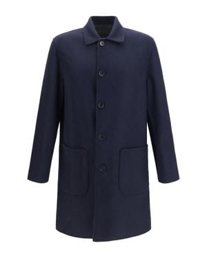 Etro Soho Reversible Wool-Blend Coat - Blue
