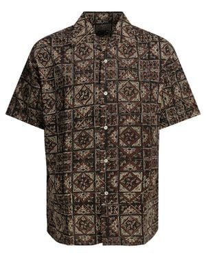 Beams Plus "Block Print" Casual Shirt - Black