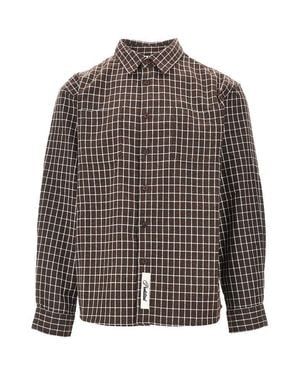 Prohibited Check Flannel Shirt - Brown