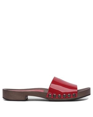 Miu Miu Patent Leather Clogs 30Mm - Red