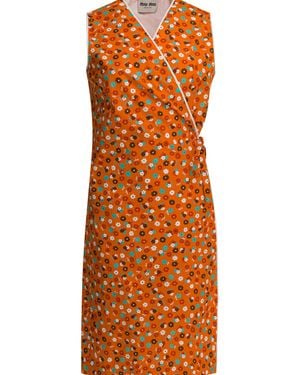 Miu Miu Short Flared Dress - Orange