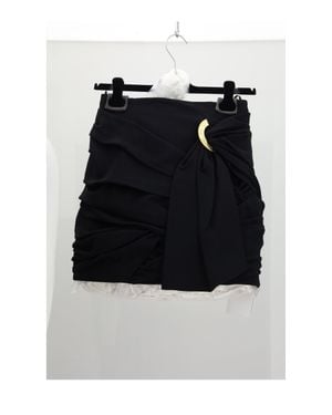 Celine Draped Mini Skirt - Black