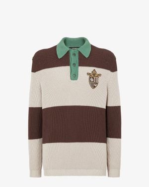 Fendi Cotton Knitted Polo - Brown