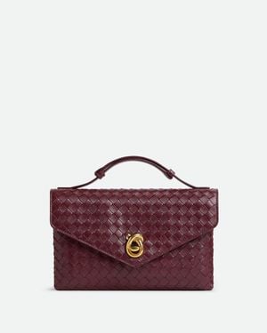 Bottega Veneta "Knot Lock" Crossbody Bag - Purple