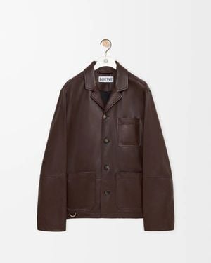 Loewe Leather Jacket - Brown