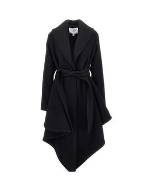 Alaïa Wool Robe Coat - Black