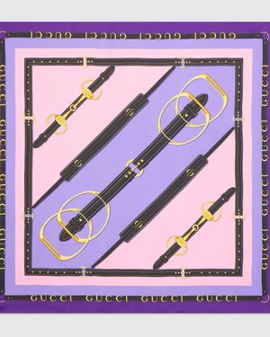 Gucci "Heritage" Scarf - Purple