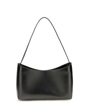 The Row Alma Baguette Shoulder Bag - Black