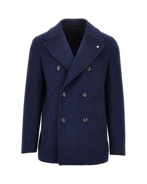 Luigi Bianchi Virgin Wool Cloth Jacket - Blue