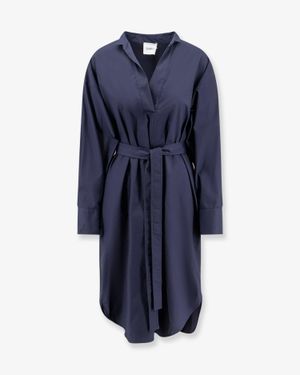 Nude Dress — Belted Cotton - Blue