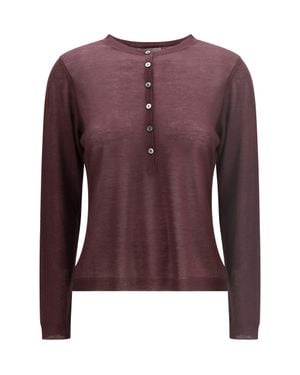 Mirror In The Sky Cardigan Surya Henley Cashmere - Purple
