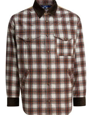 Junya Watanabe Check Overshirt Jacket Jackets And Coats - Brown